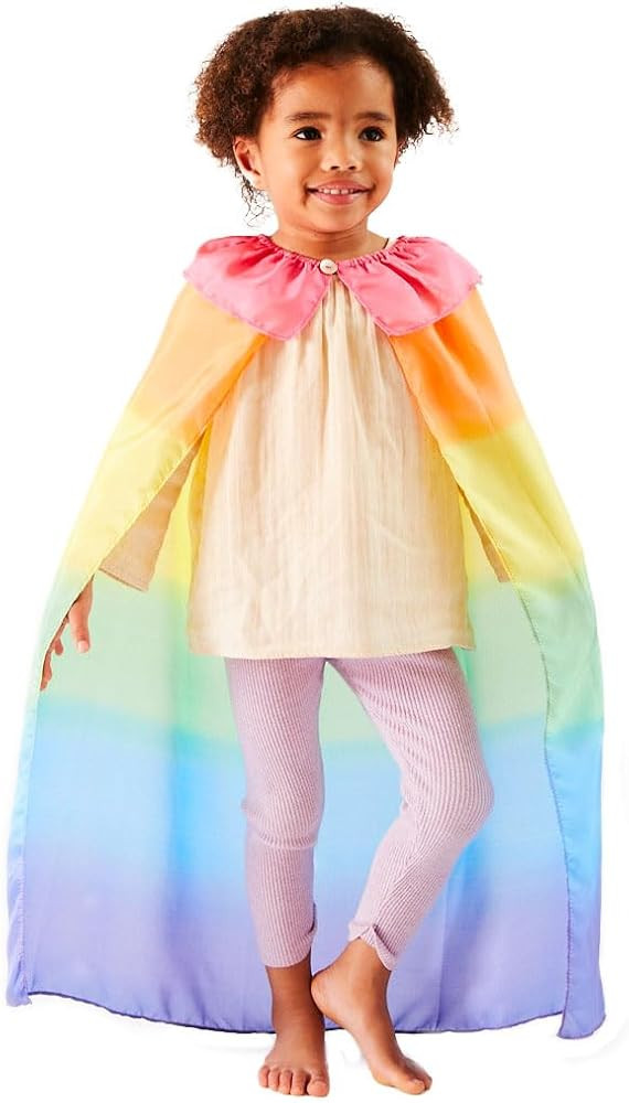 Sarah's Silks - Rainbow Cape for Kids Ages 3-8 | Montessori and Waldorf Toy Dress Up for Pretend ... | Amazon (US)
