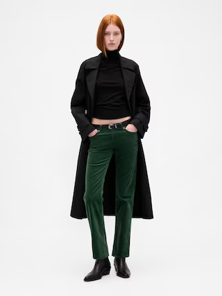Low Rise Velvet '90s Slim Straight Pants | Gap (US)