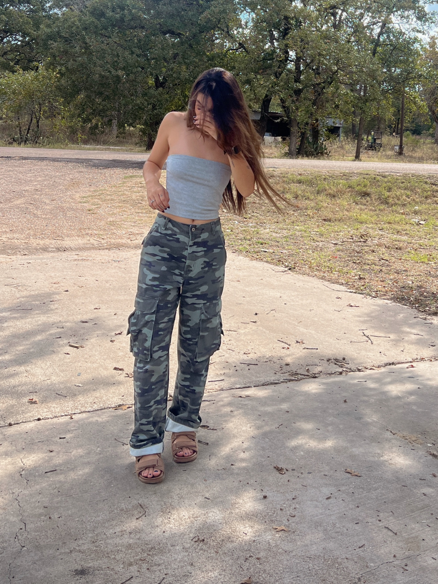 fall outfit - day 25
tube top - size small
pants - size small
shoes - sized up .5 

#LTKStyleTip #LTKFindsUnder50