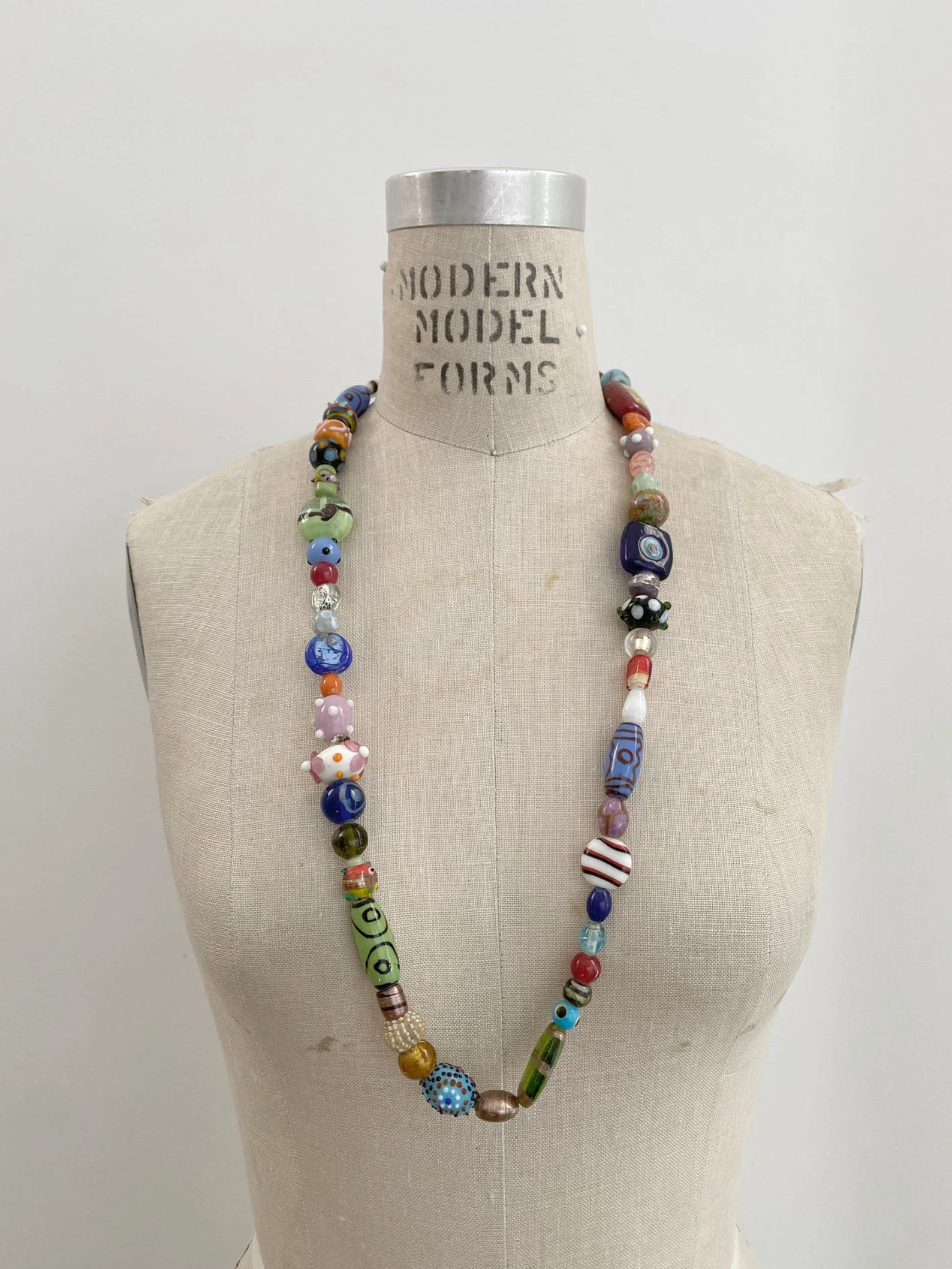 90s Vintage Glass beads necklace : avant garde rave | Etsy (US)