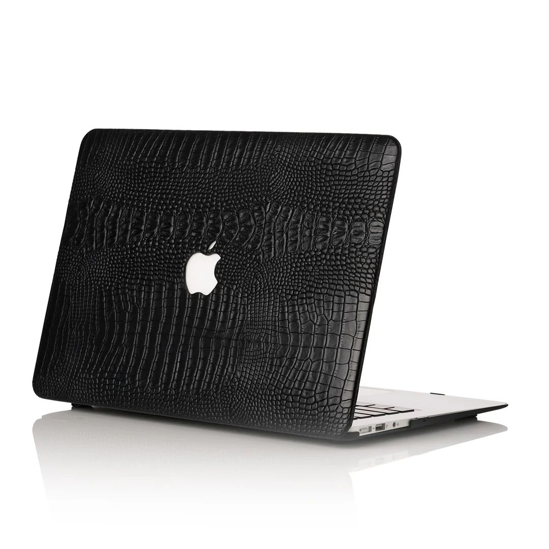 Black Faux Crocodile MacBook Case | Chic Geeks