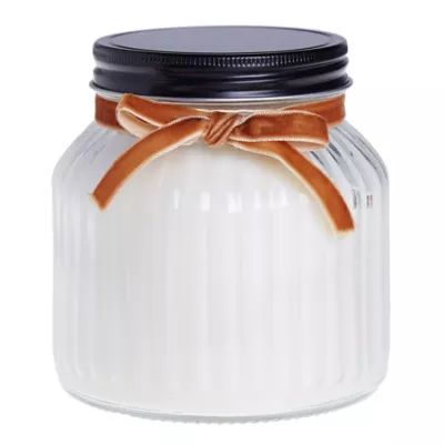 Bee & Willow™ Harvest 14 oz. Pressed Glass Jar Candle with Lid | Bed Bath & Beyond | Bed Bath & Beyond