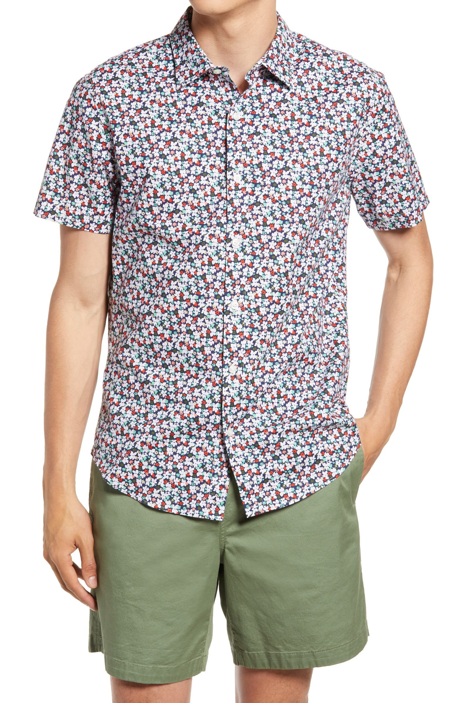 Riviera Slim Fit Short Sleeve Button-Up Shirt | Nordstrom