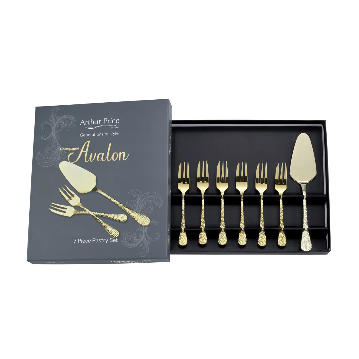 Arthur Price Champagne Avalon 7 Piece Pastry Set | Wayfair UK