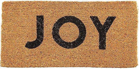 Creative Co-Op 32" L x 16" W Natural Coir Joy Doormats, Multi | Amazon (US)