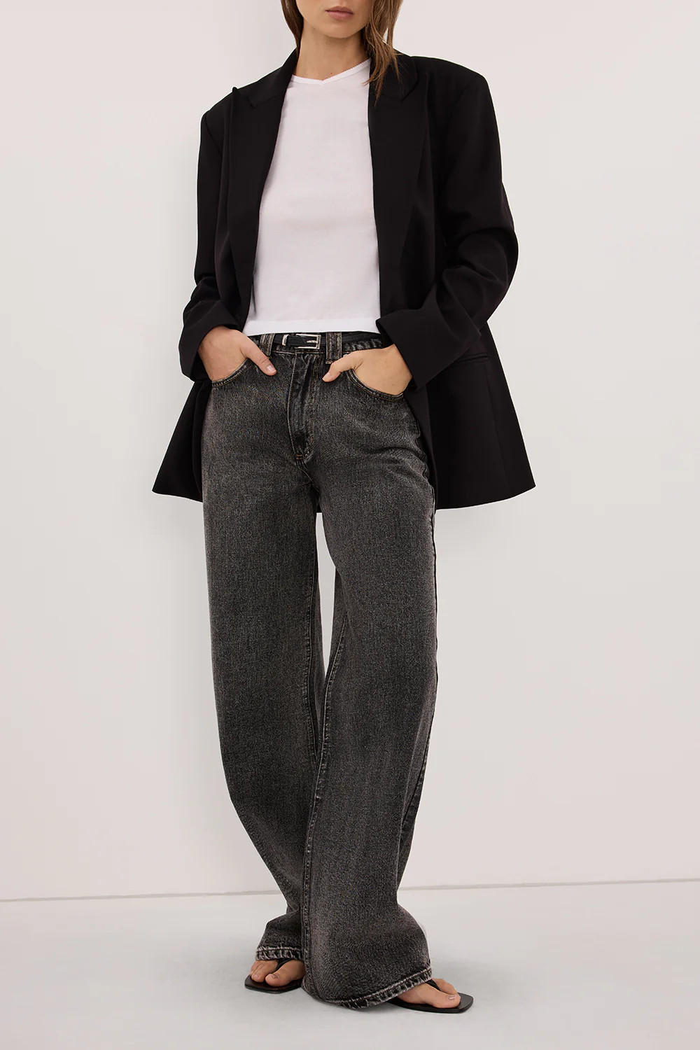 REAGAN 2.0 WASHED BLACK TALL SLOUCHY JEAN | DISSH