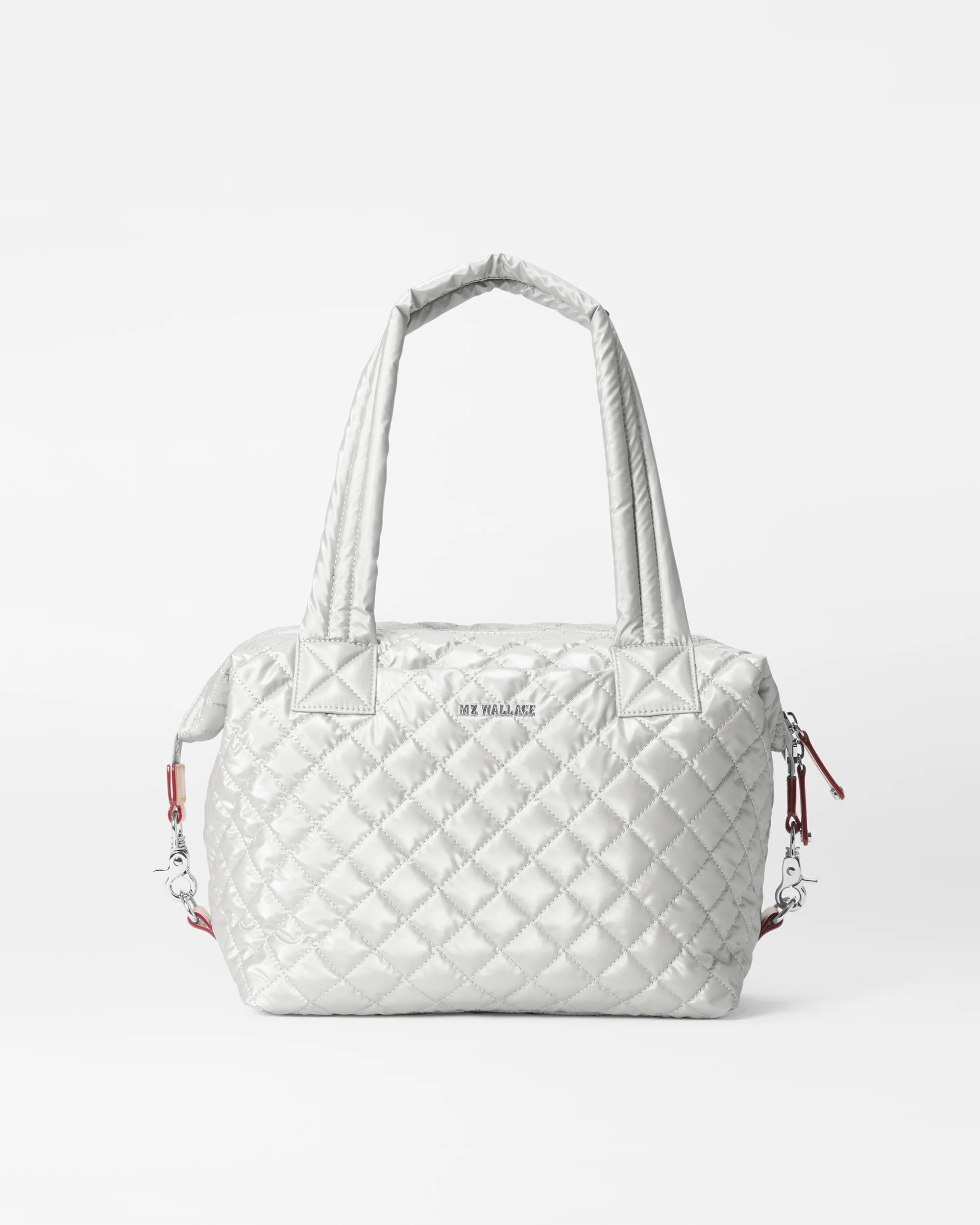 MZ Wallace Oyster Metallic Medium Sutton Deluxe Shoulder Bag | MZ Wallace