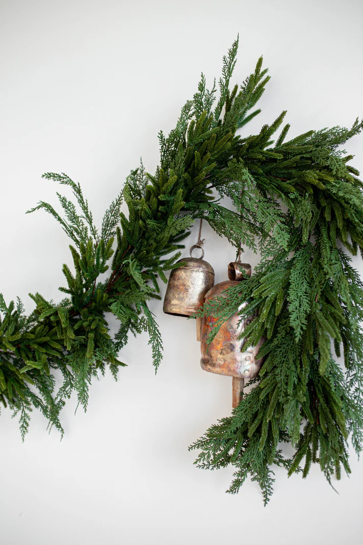 Norfolk & Cypress Mix Faux Garland 9ft | By Luxe B Co. | luxe bCO