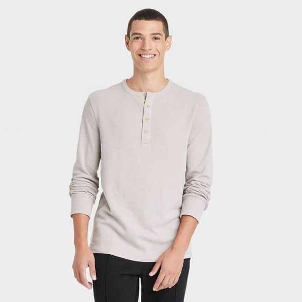 Men's Standard Fit Long Sleeve Henley T-Shirt - Goodfellow & Co™ | Target