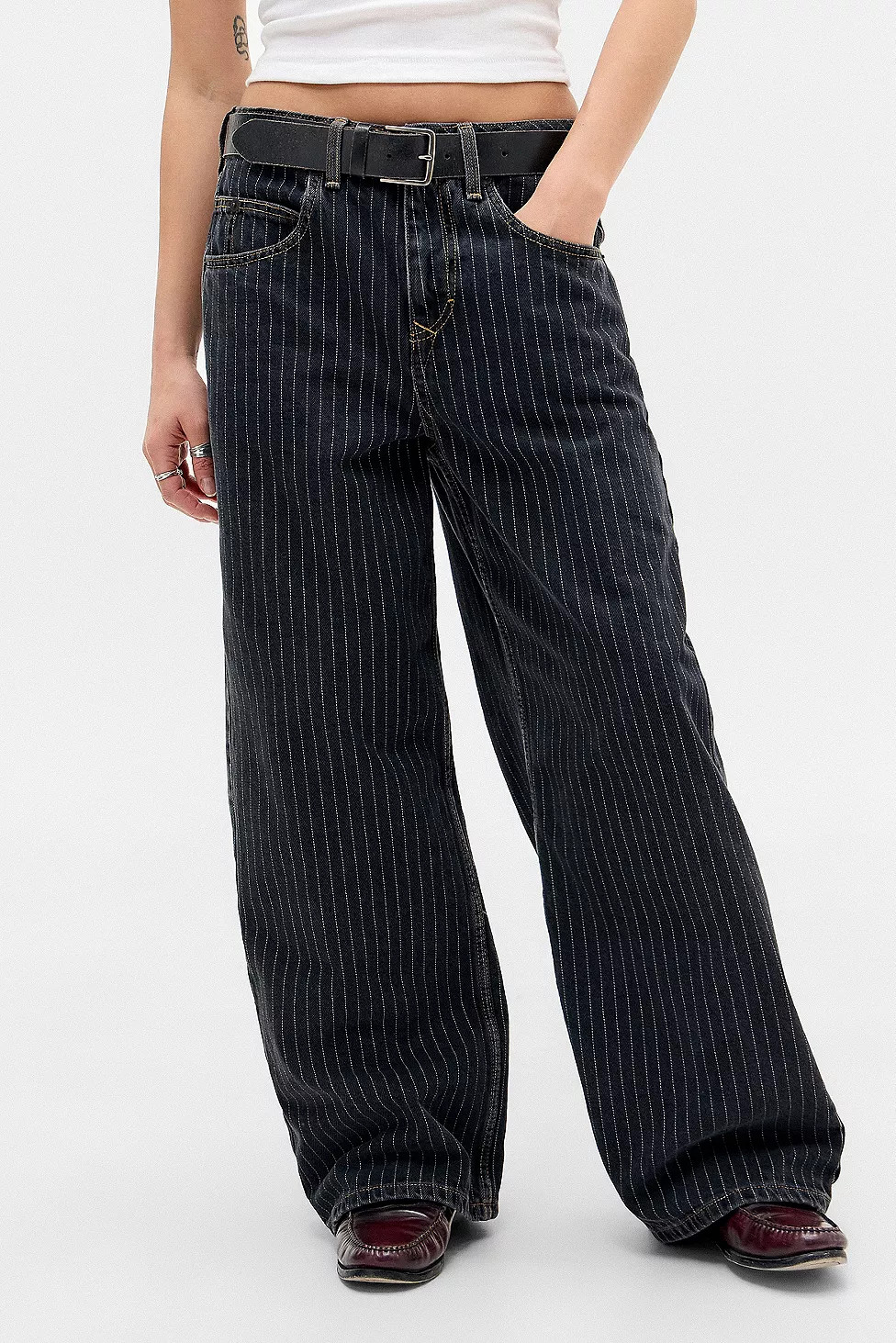 Jeans Noirs Rayés BDG Jaya | Urban Outfitters FR