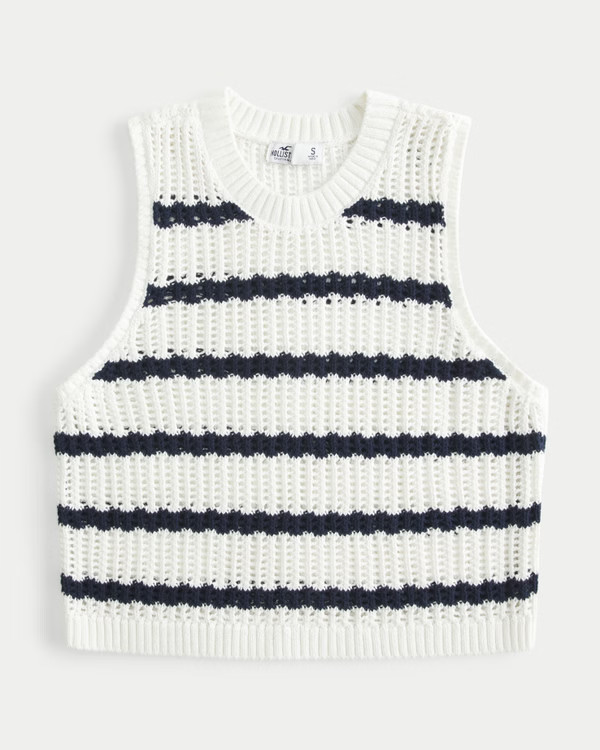 Women's Easy High-Neck Crochet-Style Tank | Women's Tops | HollisterCo.com | Hollister (US)