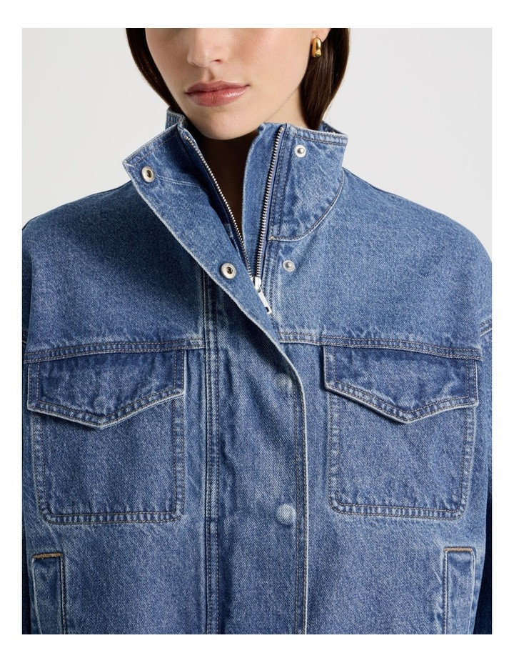 Blaq Denim Funnel Neck Jacket in Denim 6 | Myer