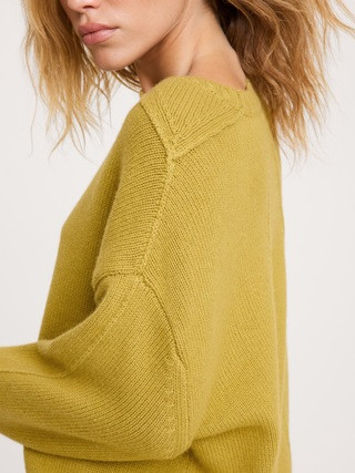 Oversized Merino-Cotton Crew-Neck Sweater | Banana Republic (US)