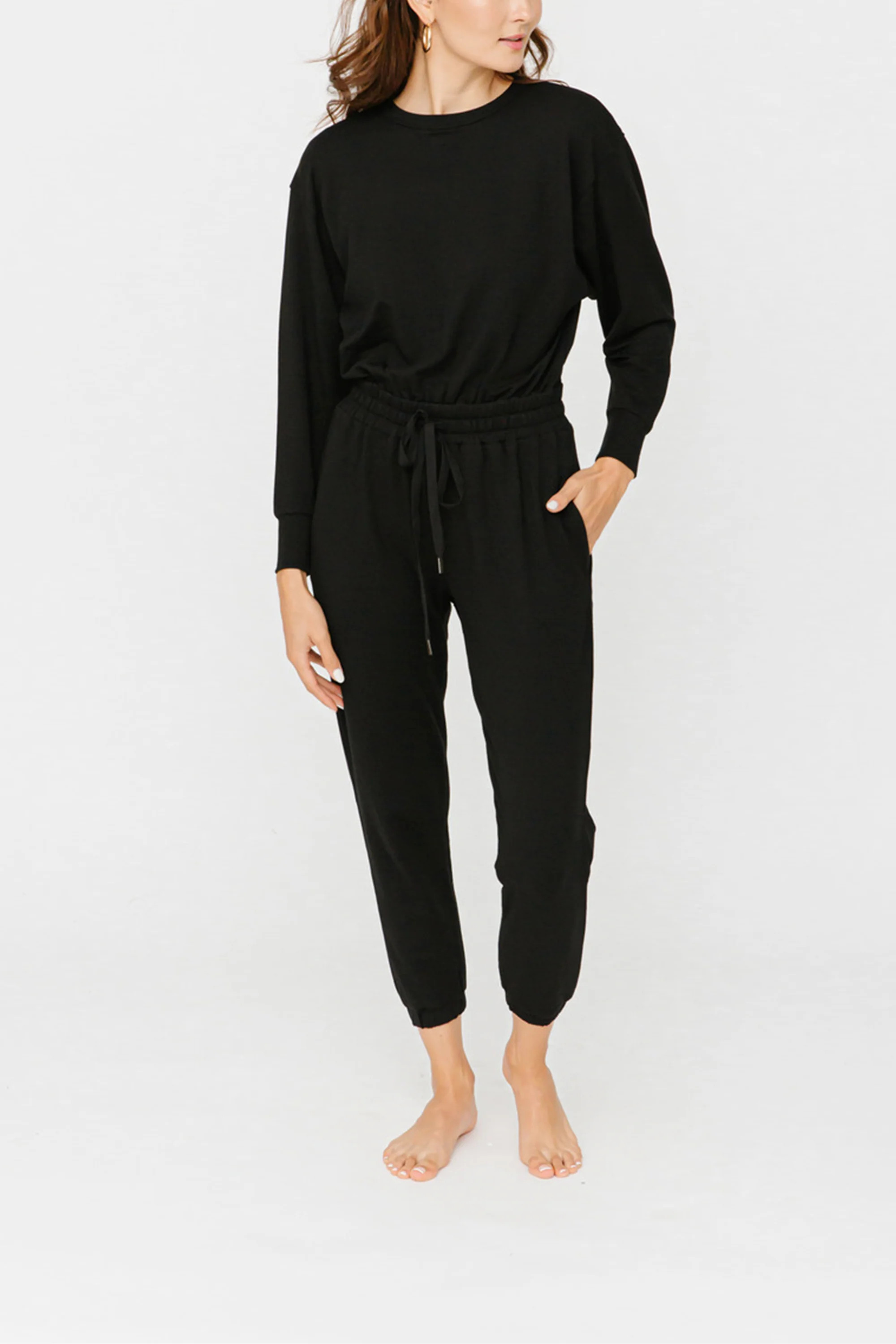 ELEVATE EVERYDAY ROMPER IN MIDNIGHT BLACK | SMASH+TESS