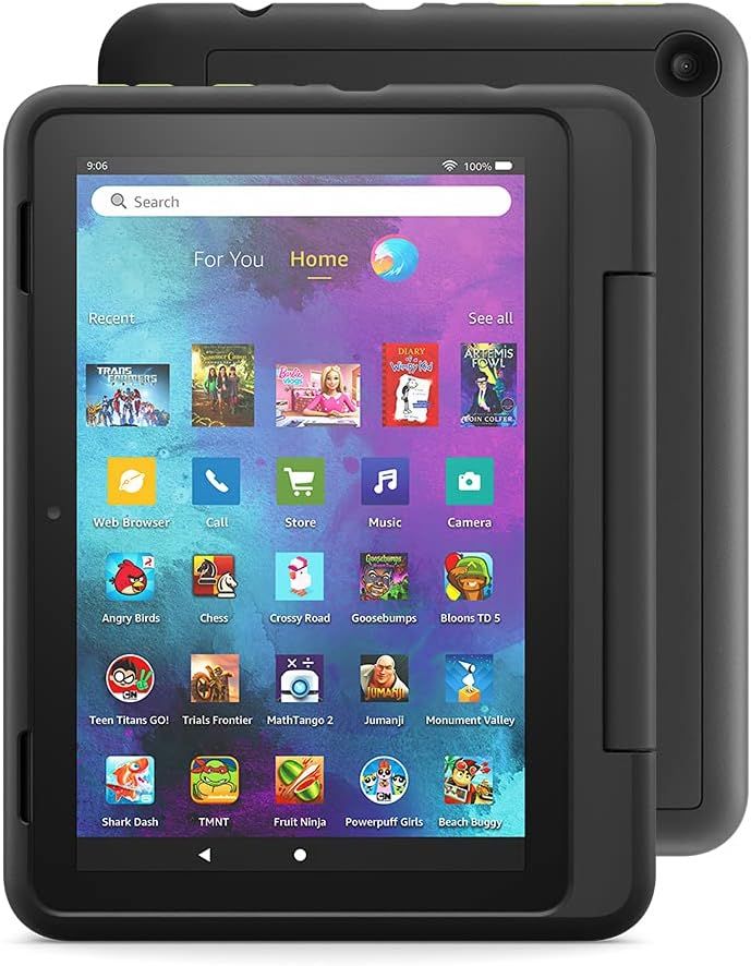 Introducing Fire HD 8 Kids Pro tablet, 8" HD, ages 6–12, 32 GB, Black | Amazon (US)