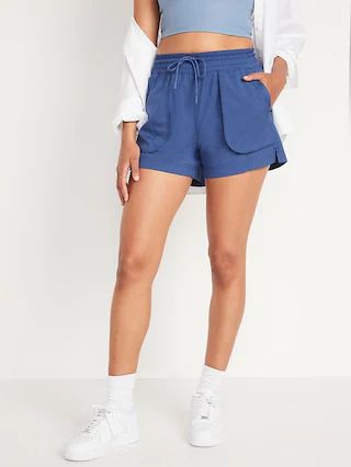 High-Waisted StretchTech Pocket Shorts for Women - 4-inch inseam | Old Navy (US)