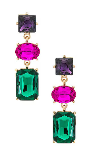 Allie Earrings in Emerald | Revolve Clothing (Global)