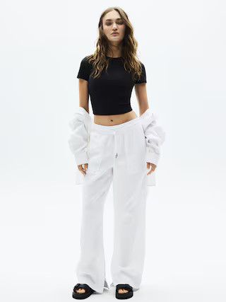 Retreat Linen High Rise Wide Leg Pant | Athleta