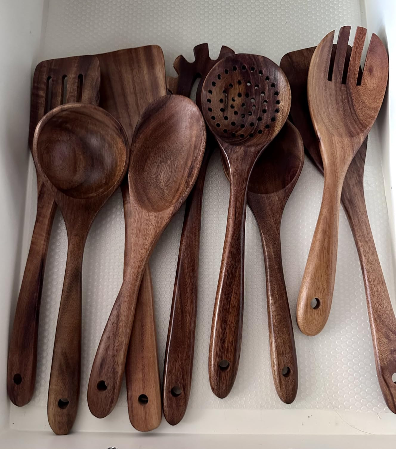 Zulay Kitchen 6 Piece Wooden Spoons for Cooking – Natural Teak Wooden Utensil Set, Easy to Clean, Durable, Smooth with Comfort Grip - Non Toxic Wooden Cooking Utensil Sets | Amazon (US)