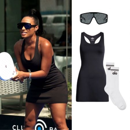 Lesa Melan’s Tennis Dress, Socks and Sunglasses 