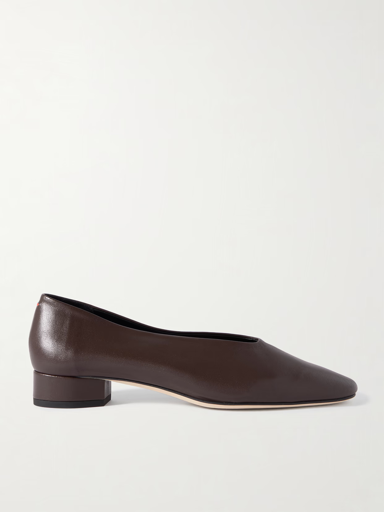 Aeyde - Delia Leather Pumps - Brown | NET-A-PORTER (US)