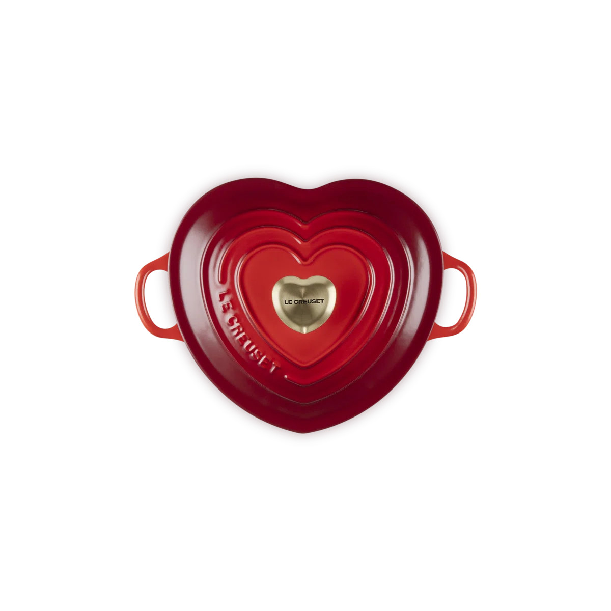 Le Creuset Cast Iron Traditional Heart Dish 1.25 Qt Peche Light Gold Heart Knob | Wayfair North America