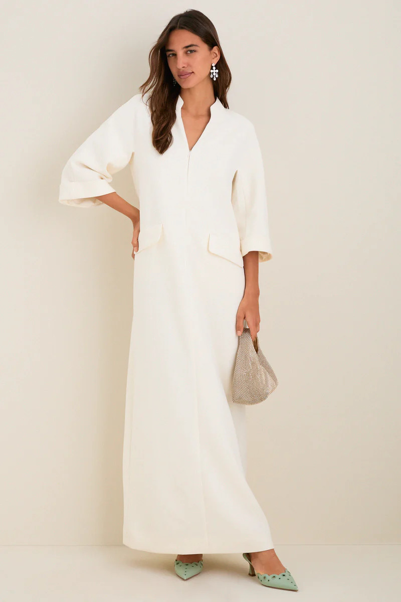 Ivory Crepe Carolina Maxi Dress | Tuckernuck (US)