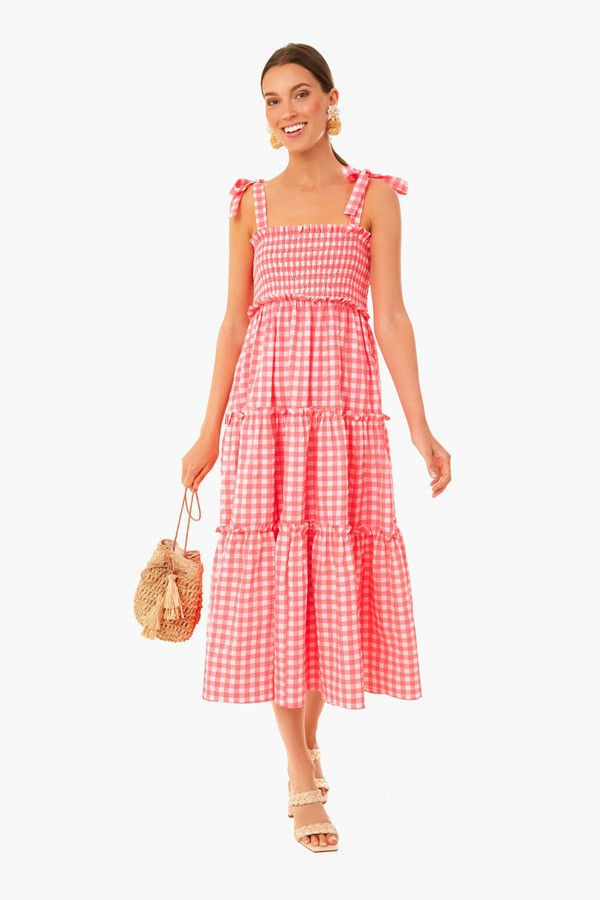 Electric Pink Gingham Nellie Dress | Tuckernuck (US)