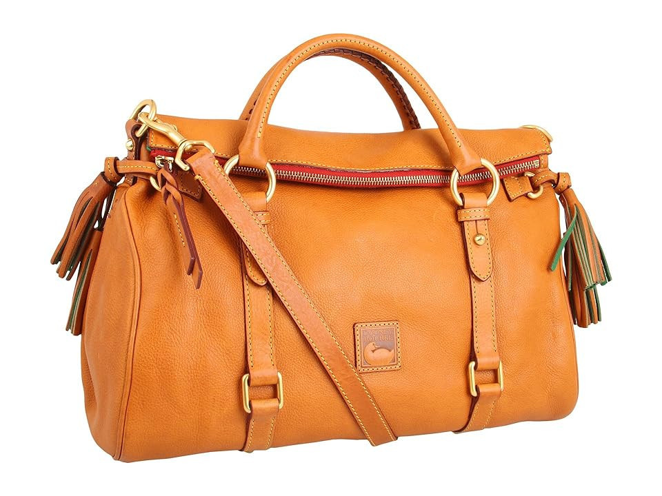 Dooney & Bourke Florentine Vachetta Satchel (Natural) Handbags | Zappos