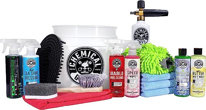 Chemical Guys HOL169 16-Piece Arsenal Builder Car Wash Kit with Foam Cannon, Bucket and (6) 16 oz... | Amazon (US)