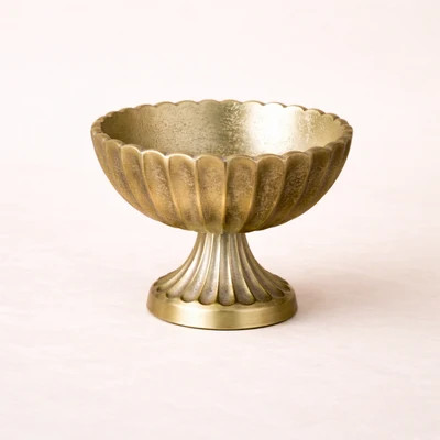 Gold Stripe Footed Compote | luxe bCO