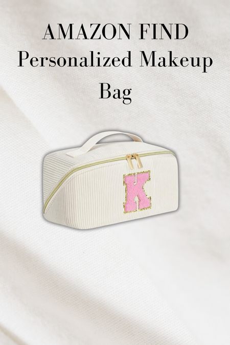 Amazon Find // Personalized Makeup Travel Bag 
