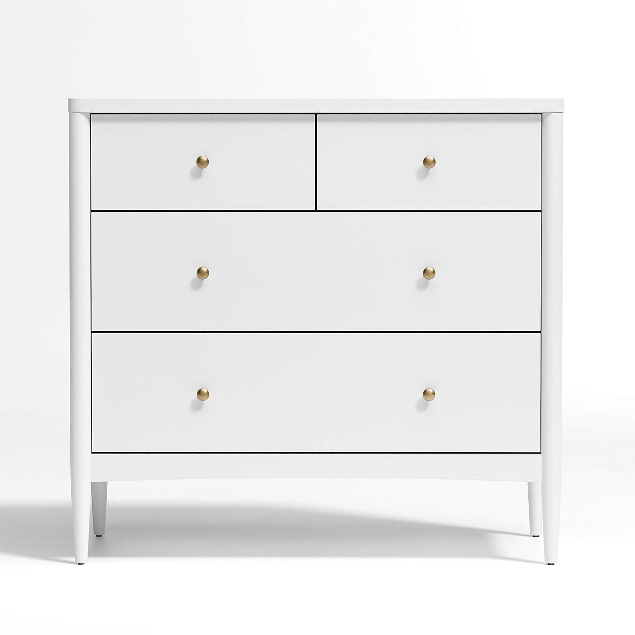 Hampshire 36" White Wood 4-Drawer Kids Dresser + Reviews | Crate & Kids | Crate & Barrel