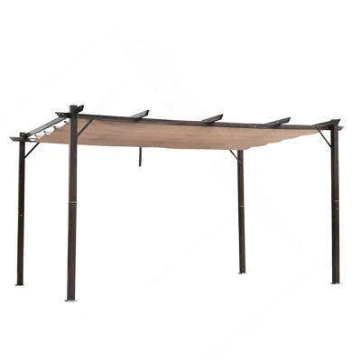 10' X 13' Outdoor Retractable Pergola Canopy, Aluminum Patio Pergola, Backyard Shade Shelter For Porch Party, Garden, Grill Gazebo | Wayfair North America