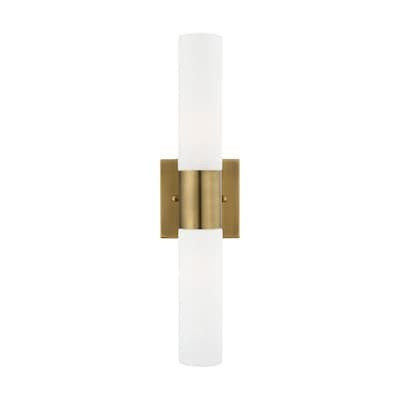 Livex Lighting Aero 2-Light Brass Modern/Contemporary Vanity Light Lowes.com | Lowe's
