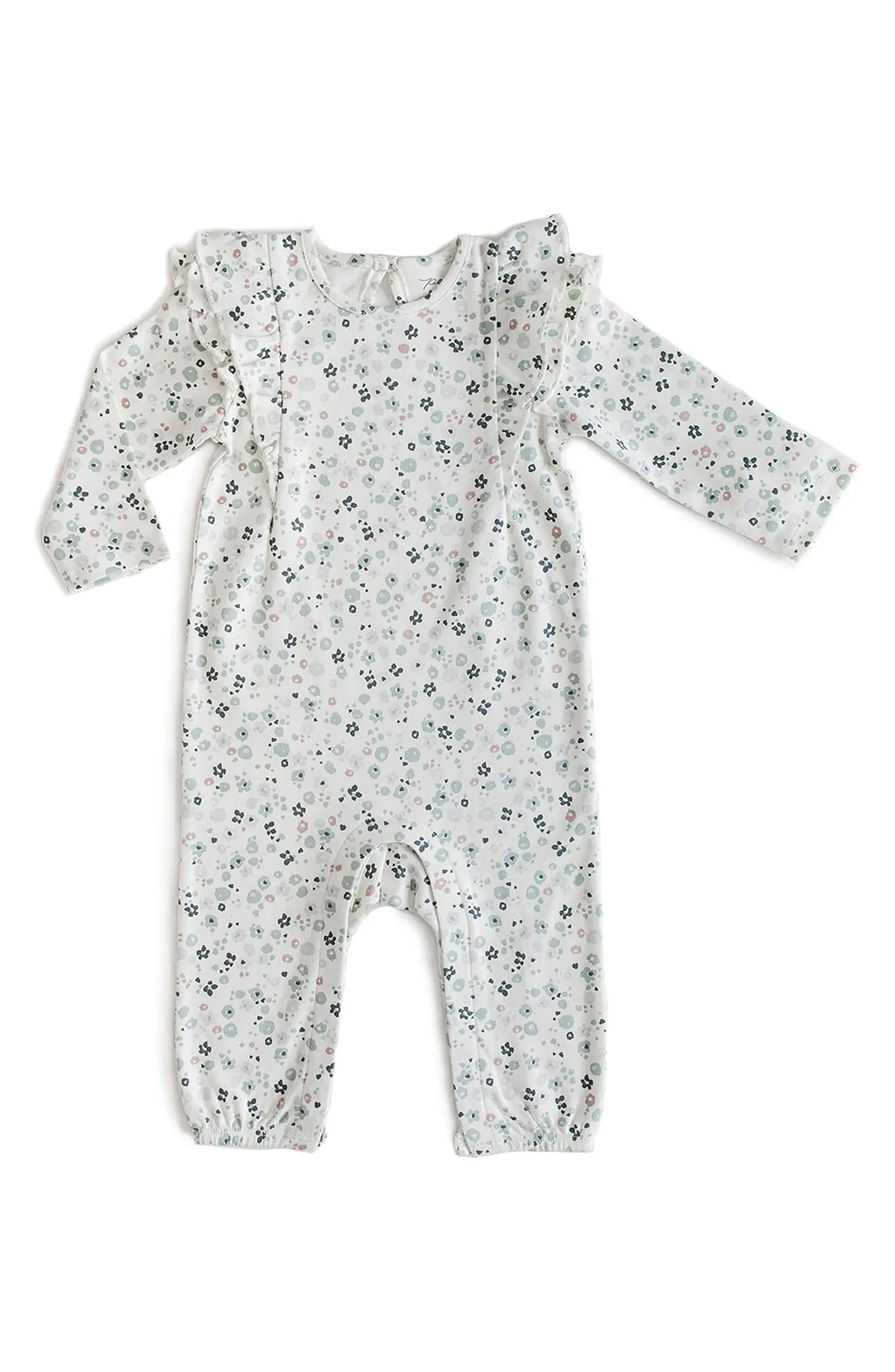 Pehr Bluebells Organic Cotton Long Sleeve Romper at Nordstrom, Size 3-6M | Nordstrom
