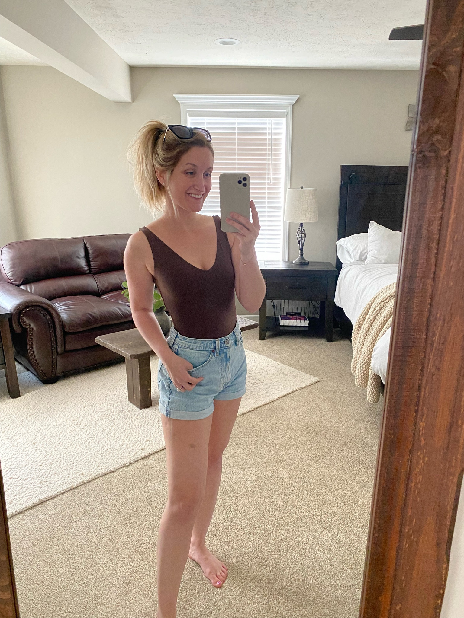 Amazon bodysuit and Abercrombie mom jean shorts!
I will be living in this outfit all summer! 1000/10 recommend!

#LTKFitness #LTKActive #LTKFindsUnder50