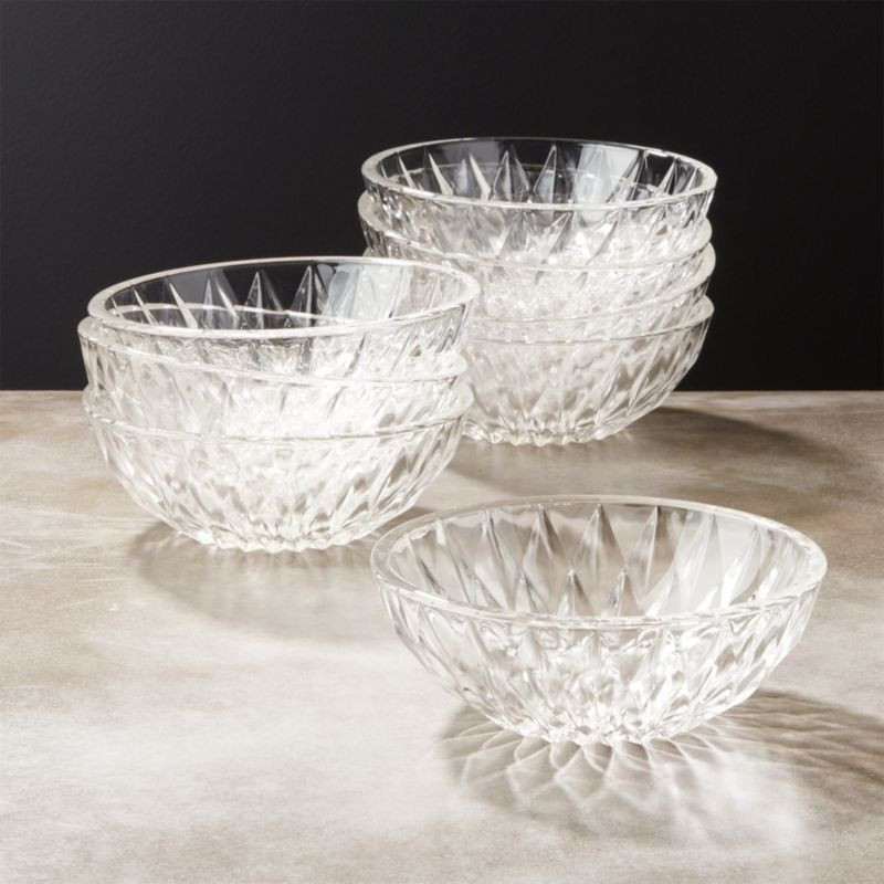 Daphne Modern Glass Mini Serving Bowl Set of 8 + Reviews | CB2 | CB2
