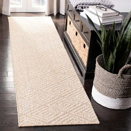 SAFAVIEH Palm Beach Collection Runner Rug - 2' x 8', Beige & Beige, Sisal Design, Non-Shedding & Easy Care, Ideal for High Traffic Areas in Living Room, Bedroom (PAB360A) | Amazon (US)