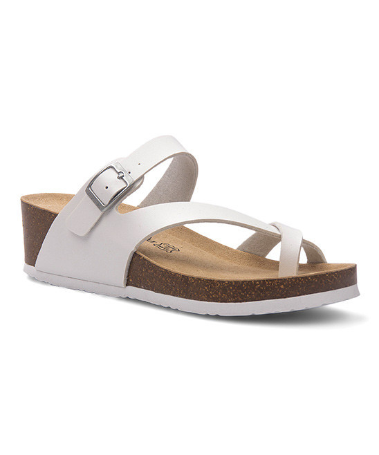 White Wedge Sandal - Women | Zulily