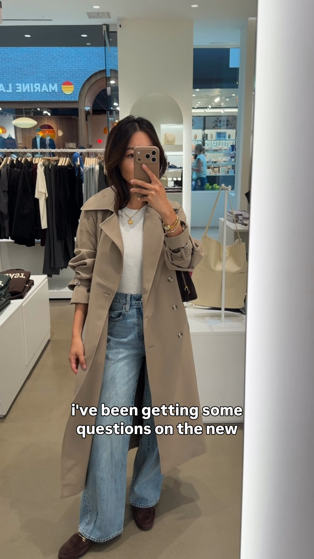 Use code JEANTRENCH for 15% off in the US only on this jacket • Oak Fort trench XXS in Brindle, size down if you can. Runs big so I wear with belt cinched tightly in the back, very nice drape. FYI customers pay for return shipping so it may be worth it to get Checkout+ at checkout.
• Aritzia Farrah ankle jeans sz 24, “7 yrs bleu taboo” wash. Slightly loose and relaxed fit at waist. Length is great on me.
• Aritzia rib tee XS (size up)  
• Sam Edelman loafer tts
• Madewell suede bag 

Petite fall style, casual mom style, easy autumn outfit , fall jackets

#LTKPetite #LTKSeasonal #LTKmomlife