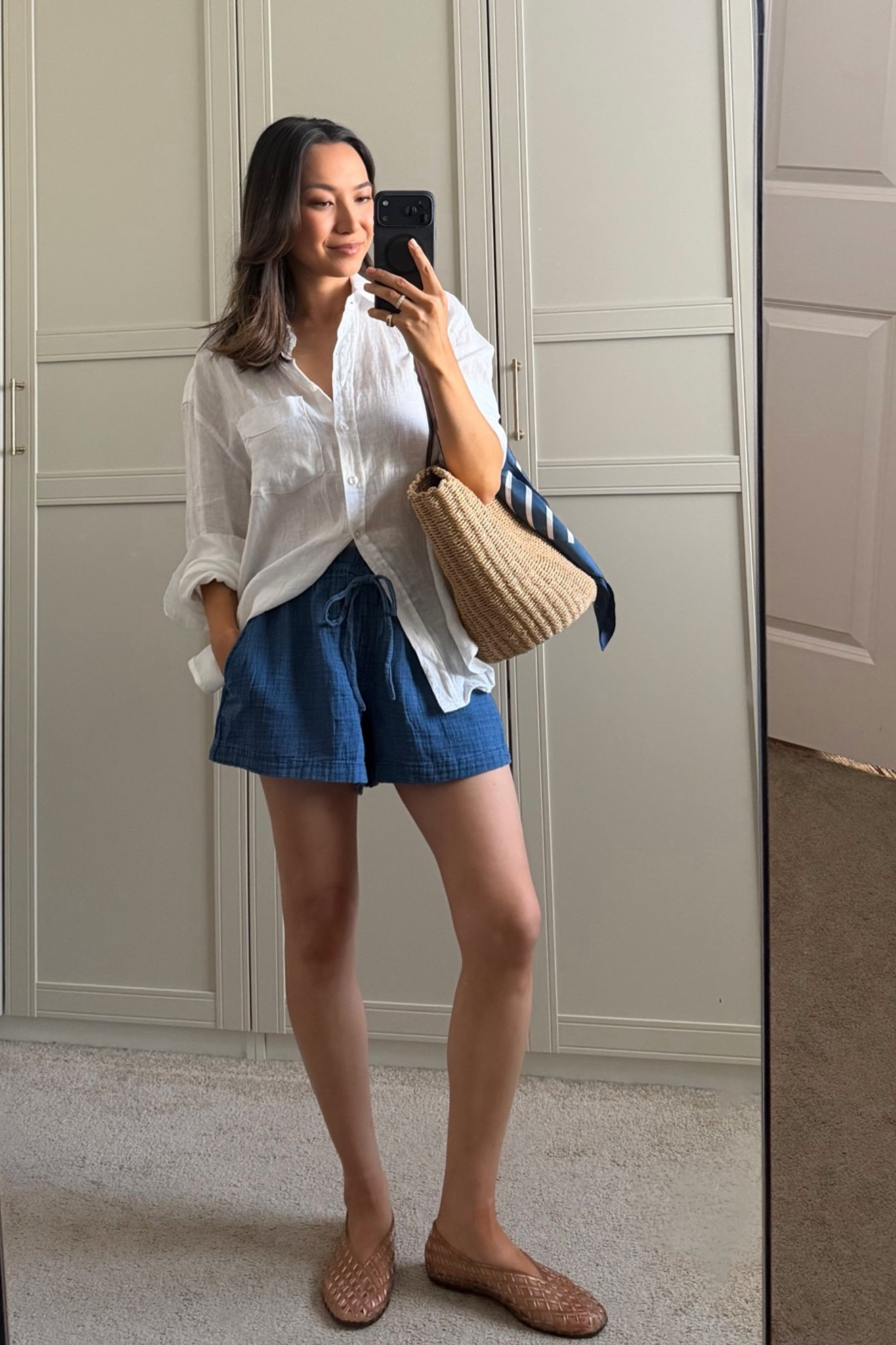 Lightweight pieces for summer - up to 50% off at gap

Gap linen shirt small (white on sale)
Gap cotton gauze shorts sized up to small for looser fit (50% off)

Heatwave outfit

#LTKootd