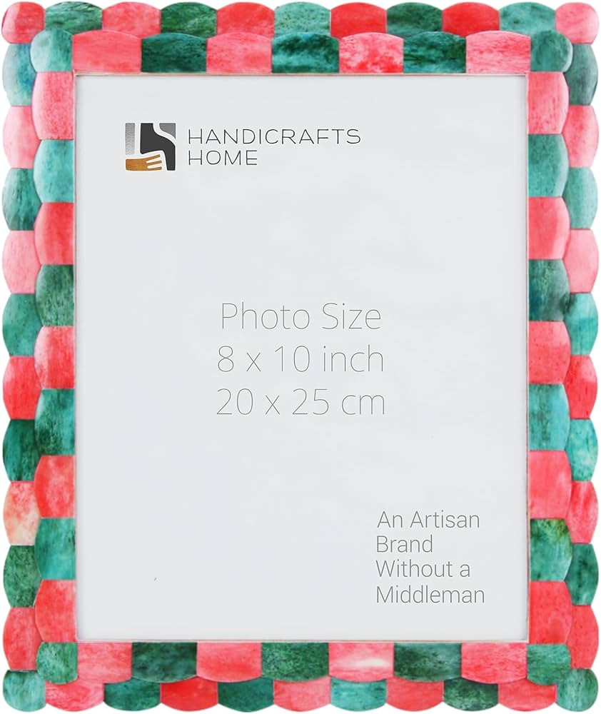 Handicrafts Home Photo Picture Frame 8" x 10" Handmade Cadres Photos Muraux Gift decoratif Photo ... | Amazon (US)