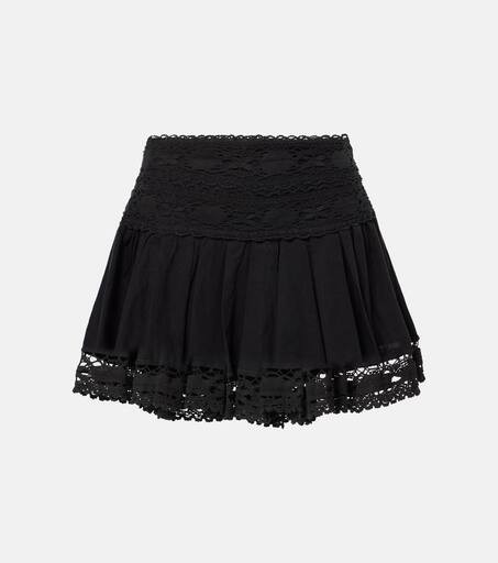 Violana embroidered linen and cotton miniskirt | Mytheresa (UK)