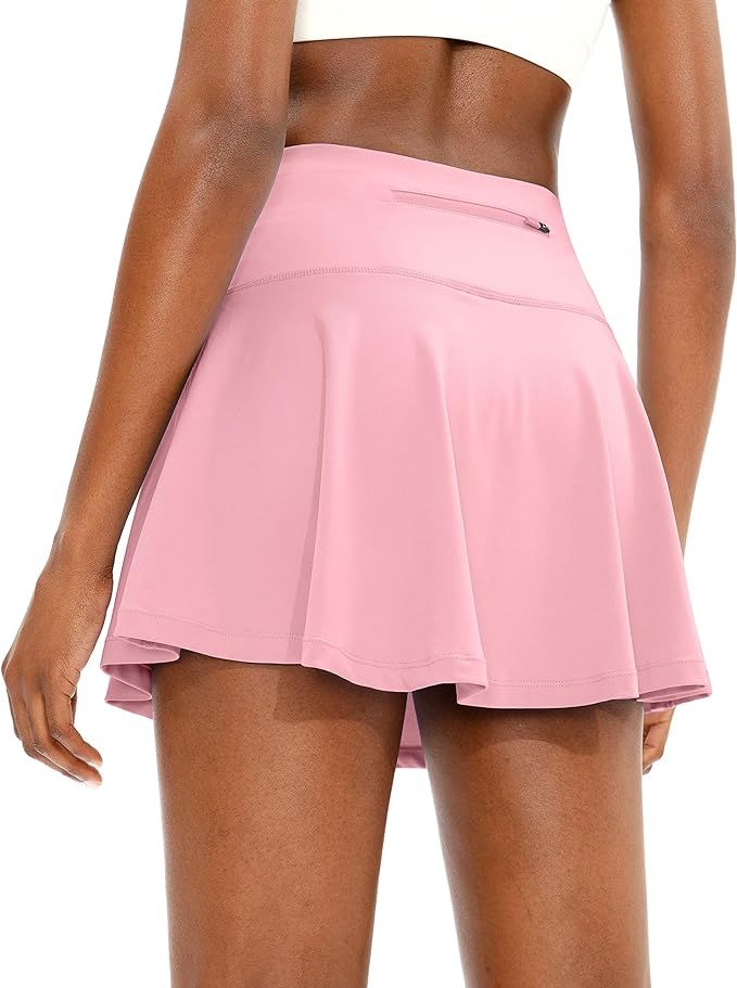 SANTINY Pleated Tennis Skirt for Women with 4 Pockets Women's High Waisted Athletic Golf Skorts S... | Amazon (US)