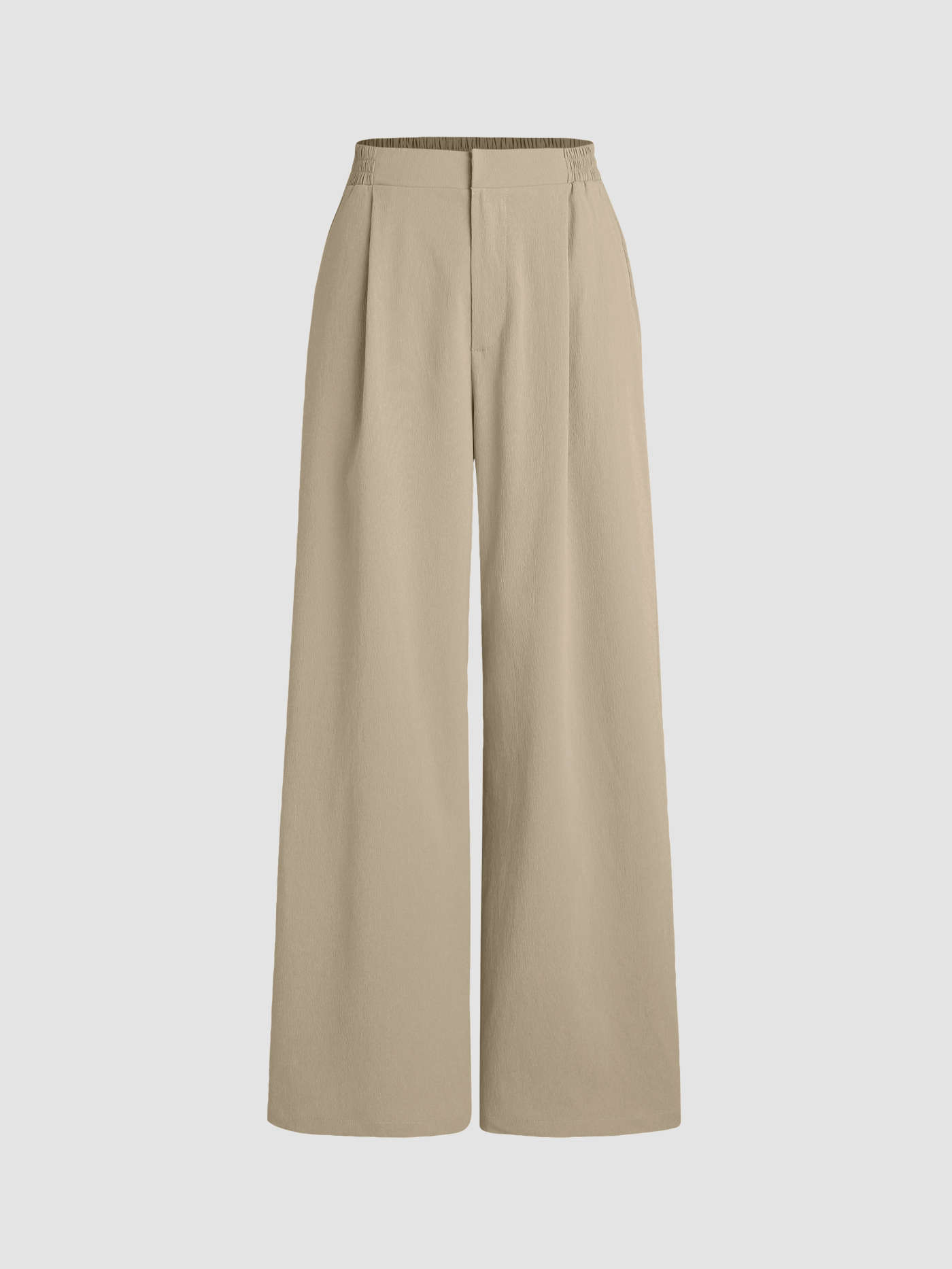 Linen-Blend Solid Wide Leg Pants With Belt | Cider