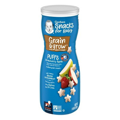 Gerber Strawberry Apple Puffs Baby Snacks | Target