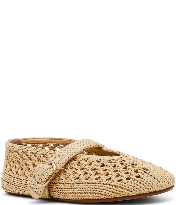 Alara Woven Raffia Mary Jane Ballet Flats | Dillard's