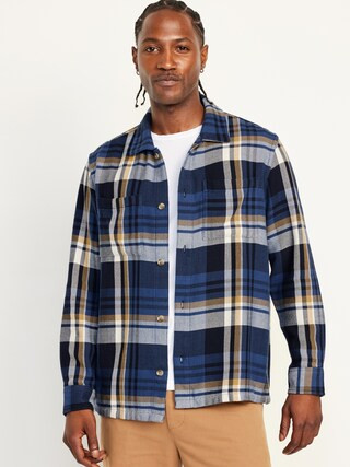 Heavyweight Plaid Flannel Shirt | Old Navy (US)