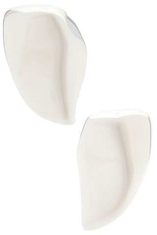 Bottega Veneta Sculptural Earrings in Metallic Silver | FWRD 